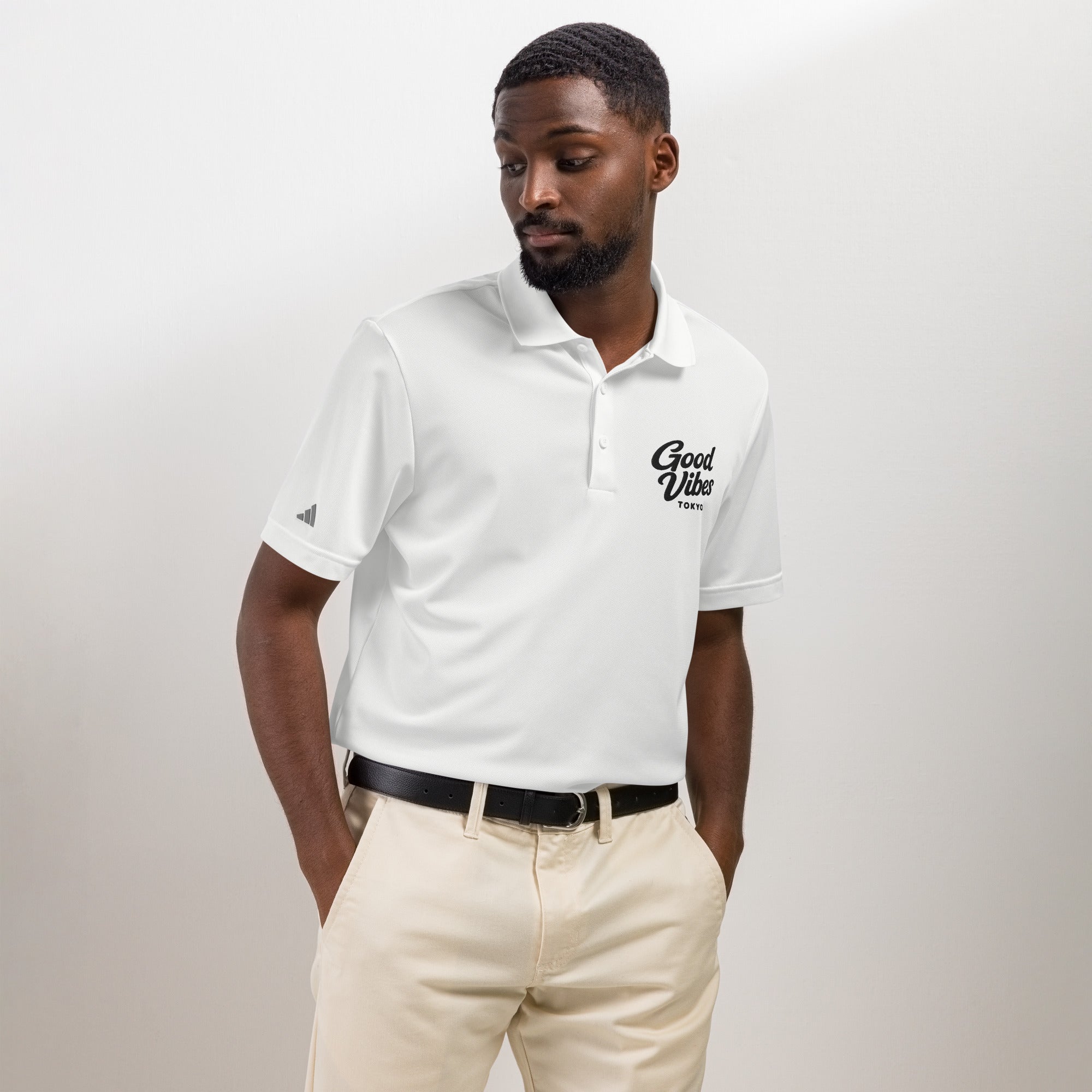 adidas x Good Vibe Tokyo スポーツポロシャツ - ホワイト – Good